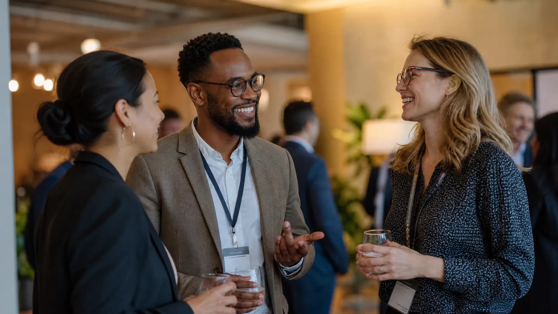 Profissionais em networking